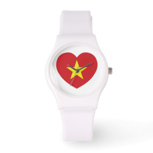 Vietnam Heart Flagga Armbandsur
