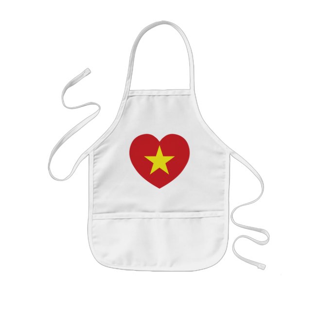 Vietnam Heart Flagga Barnförkläde (Framsidan)