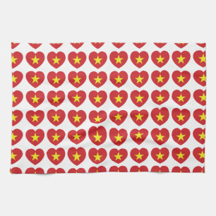 Vietnam Heart Flagga Kökshandduk
