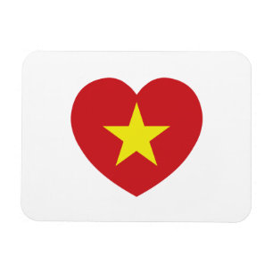 Vietnam Heart Flagga Magnet