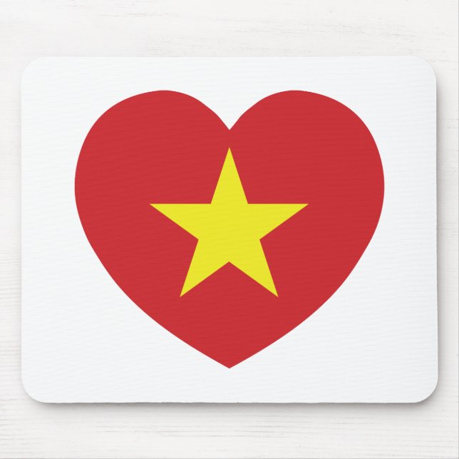 Vietnam Heart Flagga Musmatta (Framsidan)