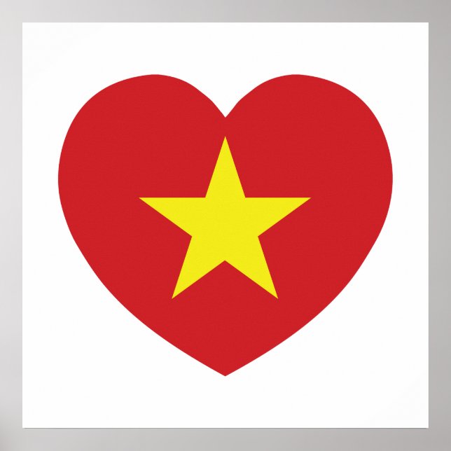 Vietnam Heart Flagga Poster (Framsidan)