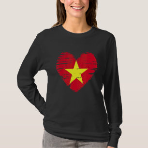 Vietnam Heart Vietnam Flagga Vietnam Pride T Shirt