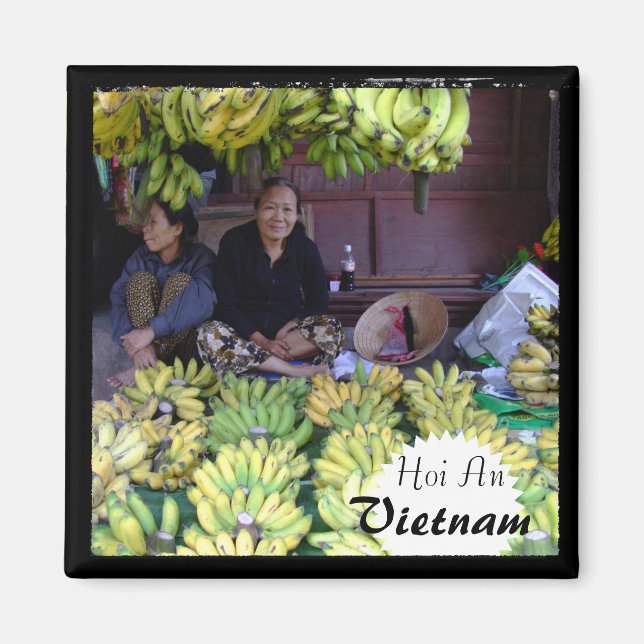 Vietnam, Hoi An market, Bananas (Magnet) Magnet (Framsidan)