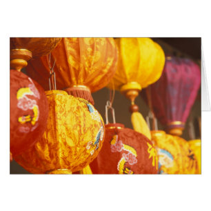 Vietnam, Hoi An Stora lyktor, souvenirer Hälsningskort