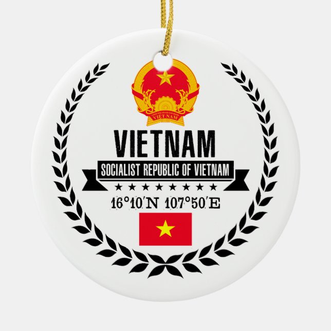 Vietnam Julgransprydnad Keramik (Framsidan)
