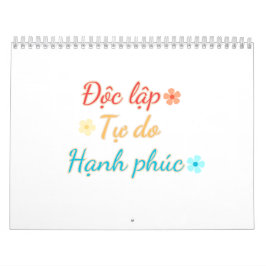 VIETNAM-kalender - Självständighetsfrihet - lycka Kalender
