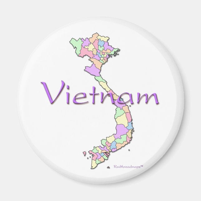 Vietnam Karta Magnet (Framsidan)