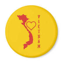Vietnam Karta Magnet