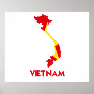 VIETNAM KARTA POSTER