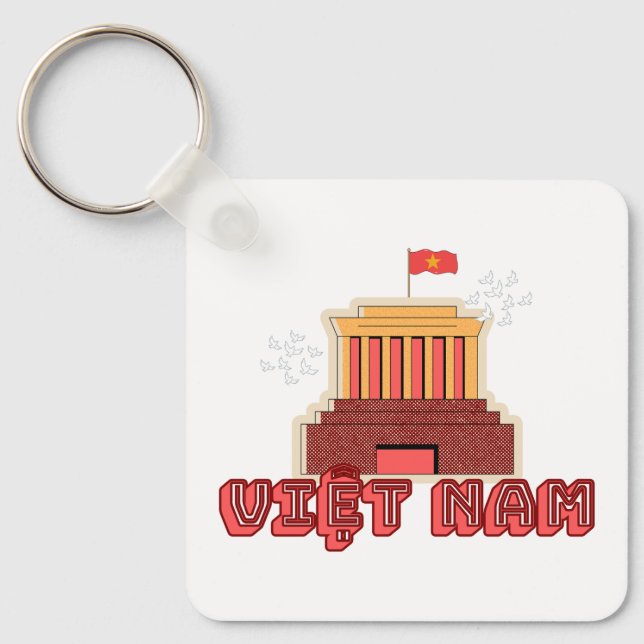 VIETNAM Keychain - Ho Chi Minh Mausoleum Nyckelring (Framsida)