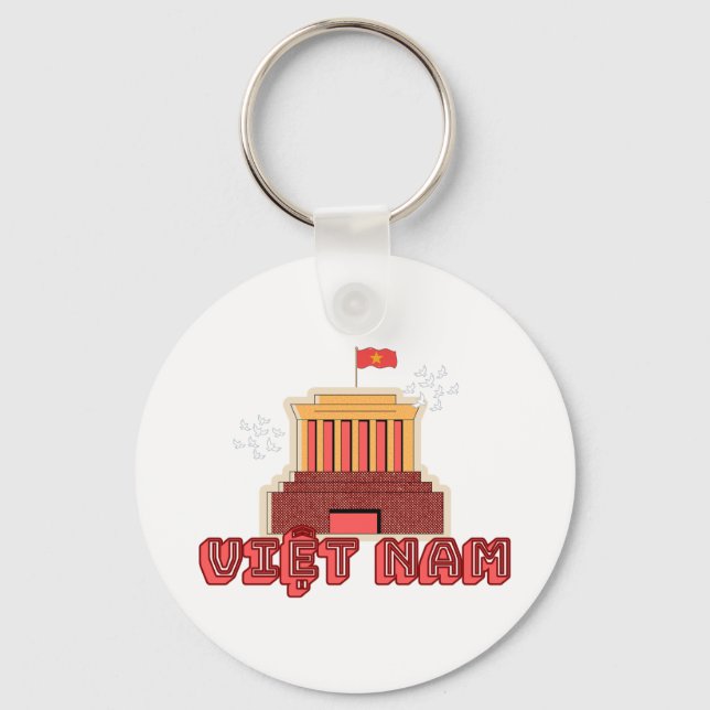 VIETNAM Keychain - Ho Chi Minh Mausoleum Nyckelring (Framsida)