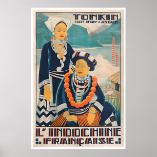 Vietnam Konst Tonkin Resa Poster Bắc Bộ Tryck