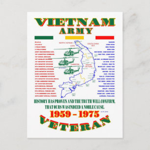 VIETNAM KRIG. AMERICAN ARMY VETERAN VYKORT