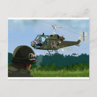 Vietnam Krig Bell Huey. Vykort