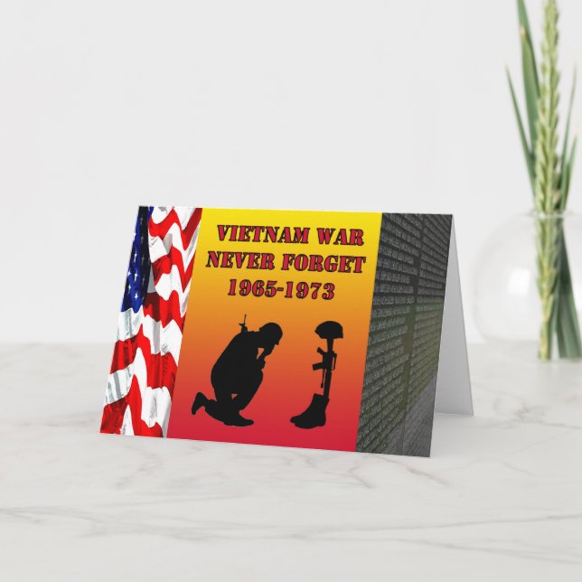 Vietnam Krig glömmer aldrig minneskortet Kort (Framsida)