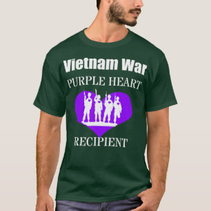 Vietnam Krig Lila Heart-mottagare Memori T Shirt