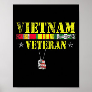 Vietnam Krig Veteran Dogtag Memorial Patriotic Poster