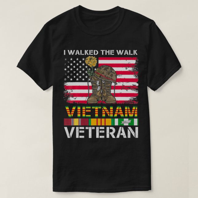 Vietnam Krig Vietnam Veteran T shirt Gift Us Vete (Design framsida)