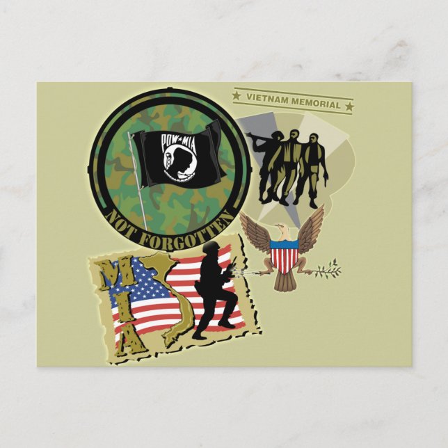 Vietnam Krig Vykort (Framsida)