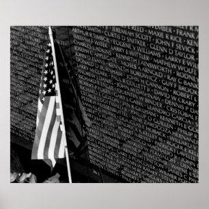 Vietnam Memorial Flagga Poster