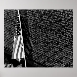 Vietnam Memorial Flagga Poster