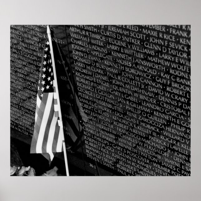 Vietnam Memorial Flagga Poster (Framsidan)