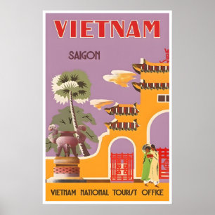 Vietnam Minnessaker Resa Affisch Vietnamesisk Kons
