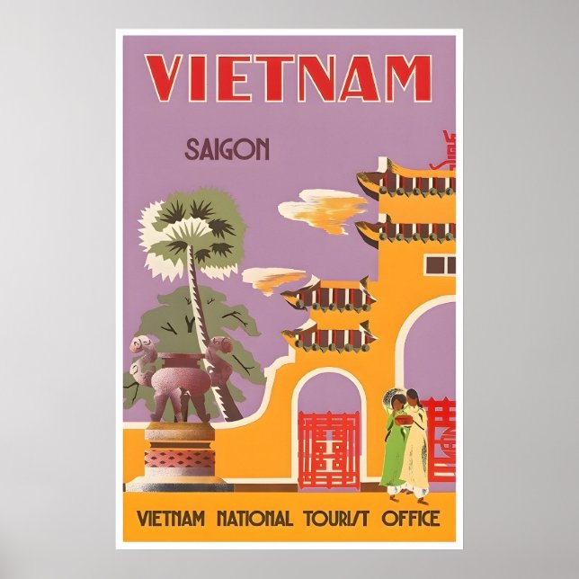 Vietnam Minnessaker Resa Affisch Vietnamesisk Kons (Framsidan)