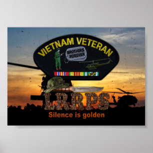 Vietnam Nam Krig LRRPS Veterans Vets Patch Poster