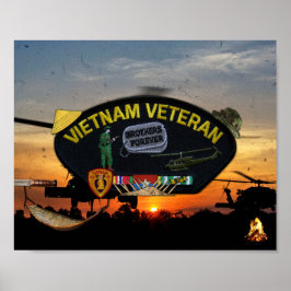 Vietnam Nam Krig Vets Veterans Patch Poster