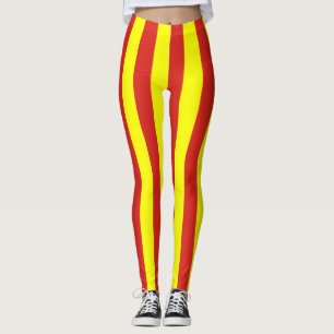Vietnam National Flagga Lodrät Stripe Leggings