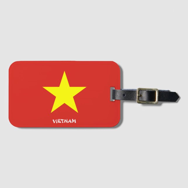 Vietnam National Flagga Patriotic Bagagebricka (Framsida horisontal)