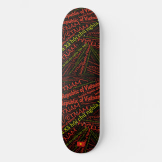 Vietnam National Pride Wordcloud Skateboard