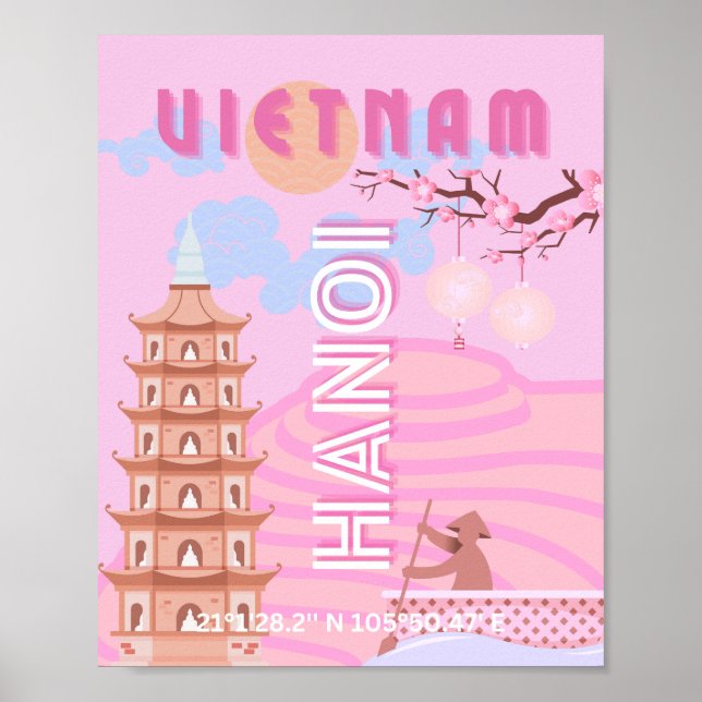 Vietnam Resa Konst, Rosa Poster (Framsidan)
