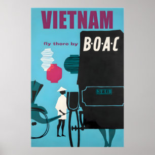 Vietnam Resemålning Poster Vietnamesisk Konst Gåva