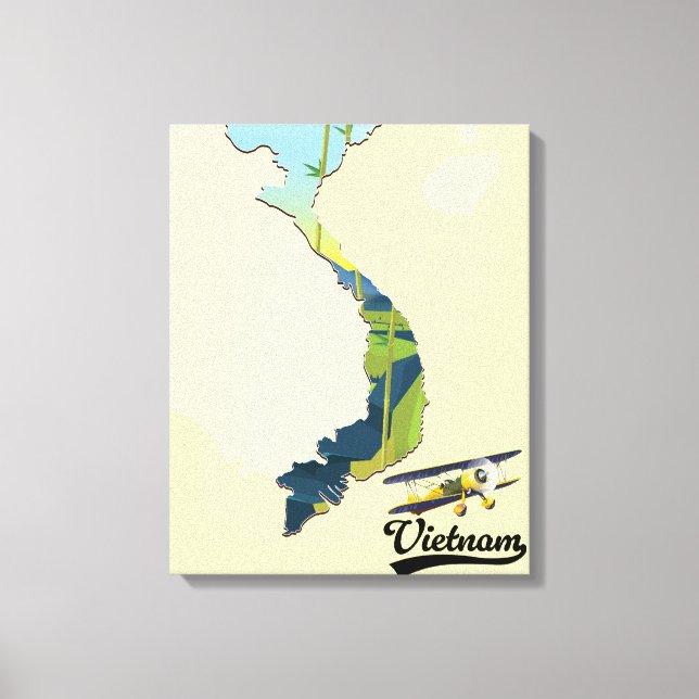 Vietnam reskarta canvastryck (Framsida)