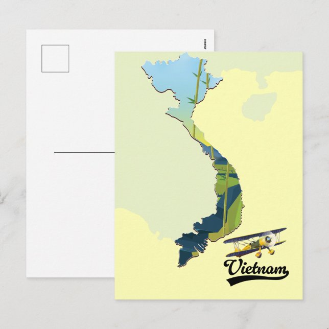 Vietnam reskarta helg vykort (Fram/baksida)