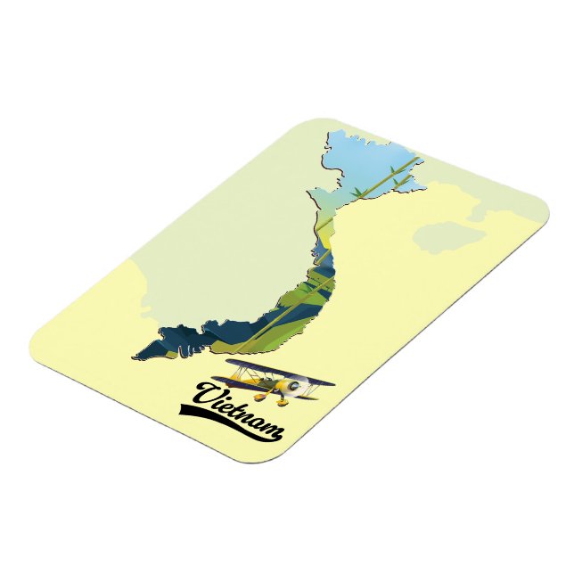 Vietnam reskarta magnet (Vänstra Sidan)