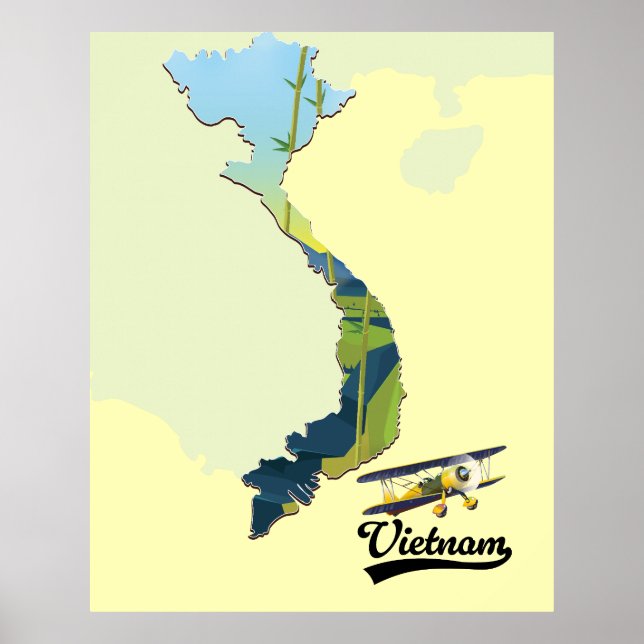 Vietnam reskarta poster (Framsidan)