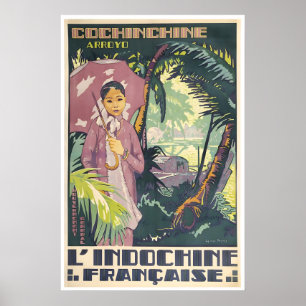 Vietnam Resor Poster Cochin-Kina Tryck Ho Chi