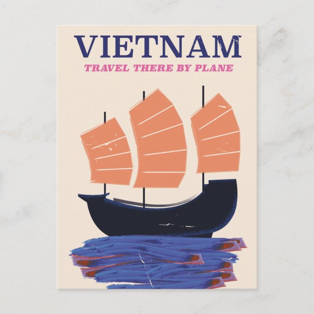 Vietnam Resoraffisch Meddelande Vykort (Framsida)