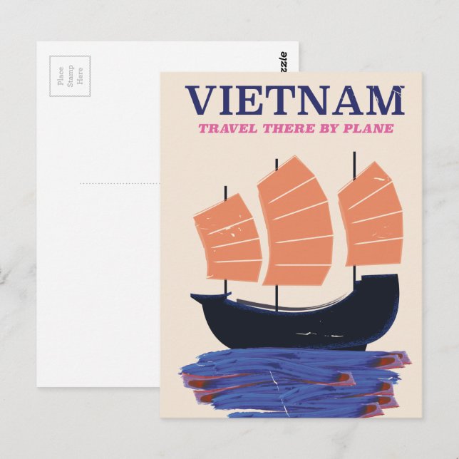 Vietnam Resoraffisch Vykort (Fram/baksida)