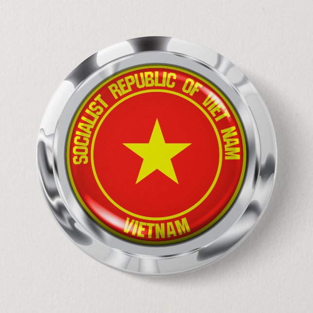 Vietnam Round Emblem Knapp (Framsida)