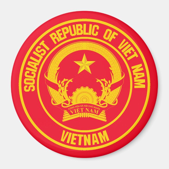 Vietnam Round Emblem Magnet (Framsidan)