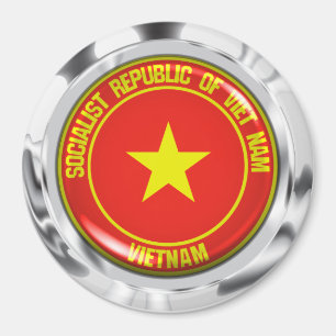 Vietnam Round Emblem Magnet