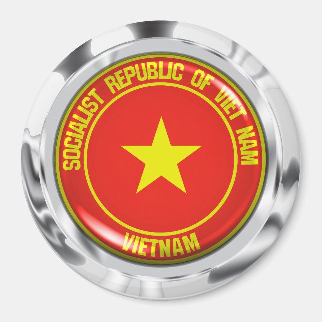 Vietnam Round Emblem Magnet (Framsidan)