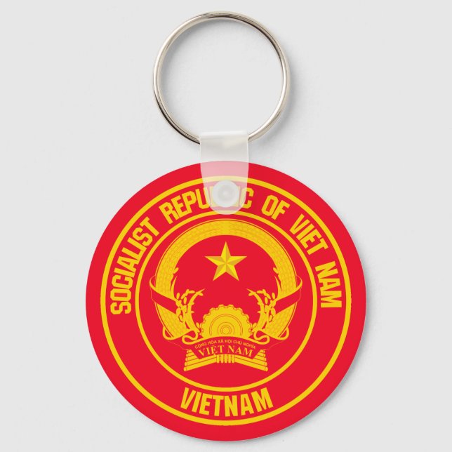 Vietnam Round Emblem Nyckelring (Framsida)