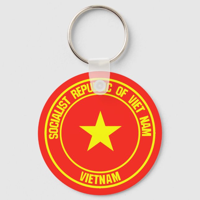 Vietnam Round Emblem Nyckelring (Framsida)