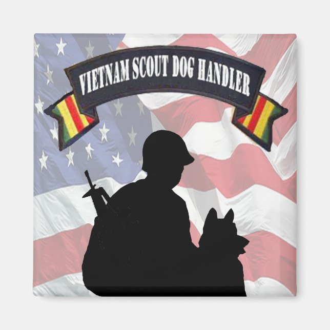 Vietnam Scout Hund Handler Magnet (Framsidan)